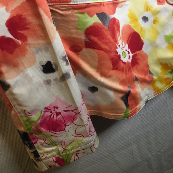 Coldwater Creek | Women’s Colorful Floral Print Pea Coat Jacket - Picture 11 of 16